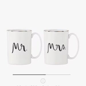 Kate spade Mrs and Mr coffee mug set